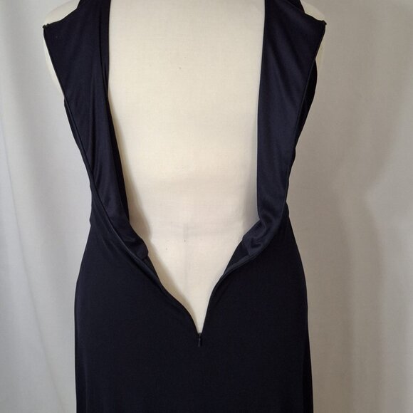 Jessica Howard Ladies Beautiful Blue Ruched Waist Fit & Flare Dress - Size 14W - Picture 8 of 16
